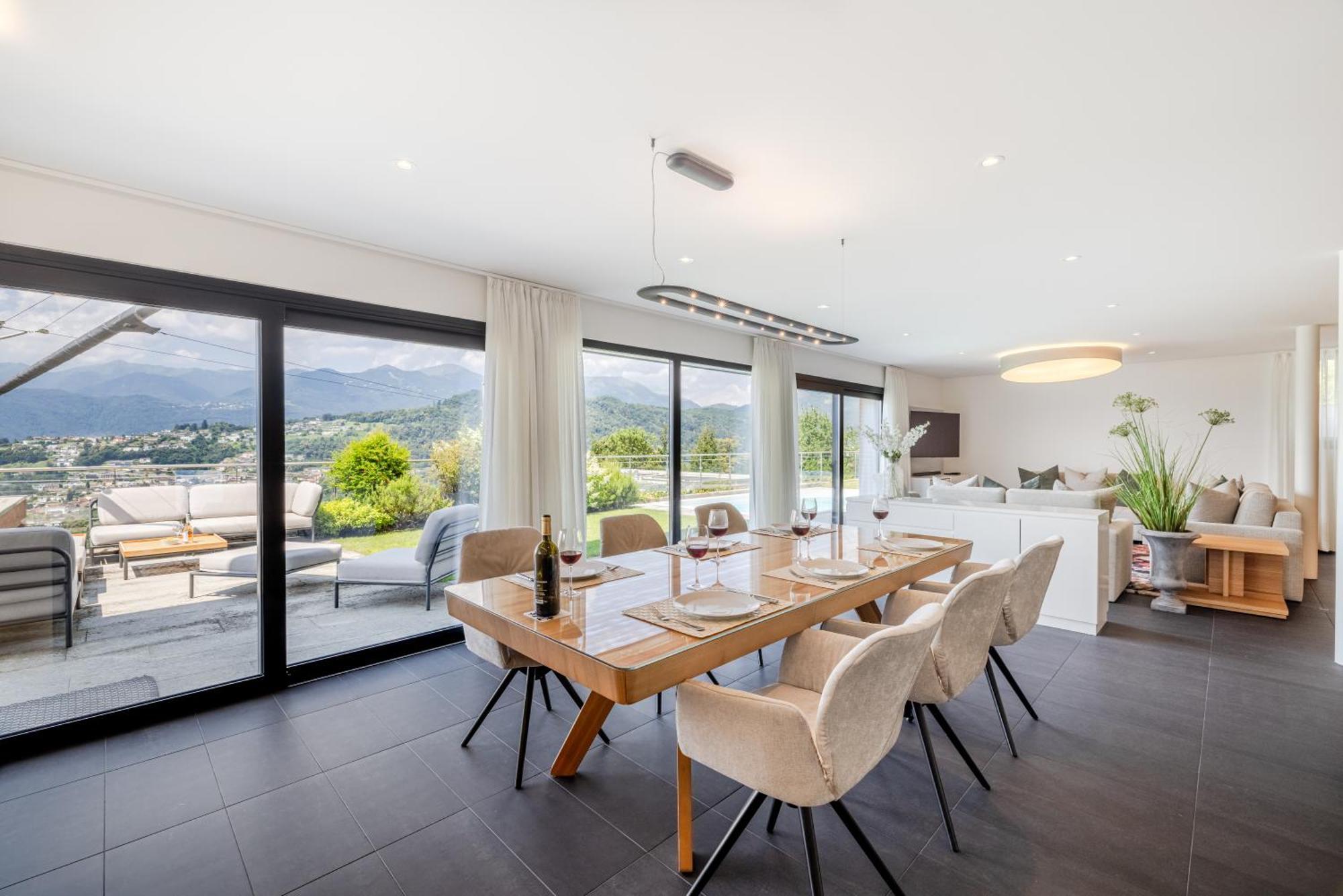 Villa Girandola With Private, Heated Pool Lugano Luaran gambar